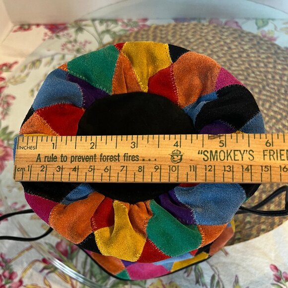 GINO Vintage 80's Suede & Leather Draw String Bucket Bag - Picture 16 of 16